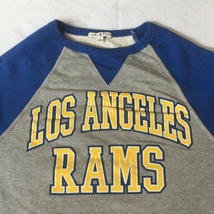#73 Junk Food Los Angeles Rams Sweat Men's Small Gray Blue RARE vtg playoffs
